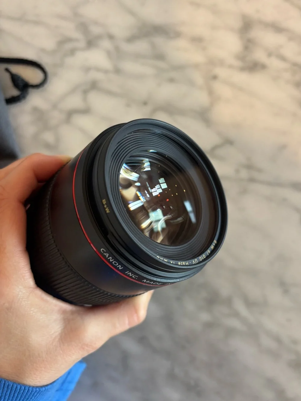 Canon 100mm Macro Lens with Red Accent - Excellent Condition (like new)
